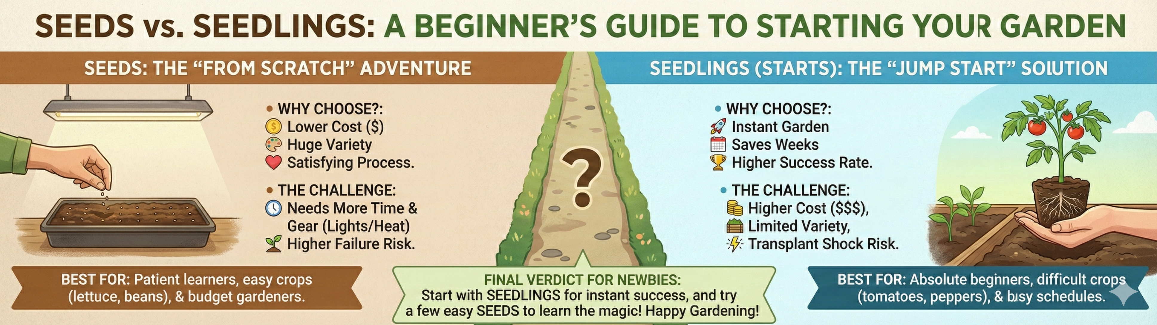 Seeds or Seedlings: What’s Best for Beginners and Why?