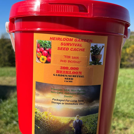 Survival/ Garden Heirloom Seed Cache 300,000+ Seeds, Non - GMO, "55 Varieties"