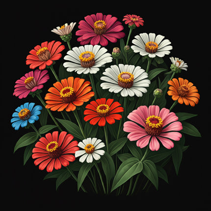 Zinnia Seeds Bulk - Giant Mix - Aztec Empress - Tall Majestic Many Colors - USA