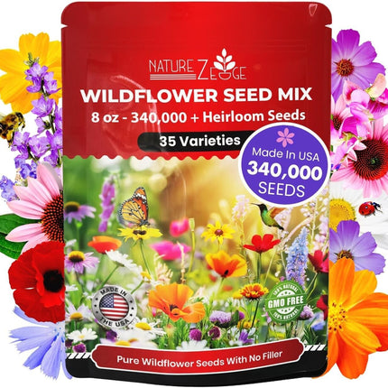 85,000 Wildflower Seeds, 35 Varietiey Wild Flowers Bulk Flower Seeds, Mix of Ann