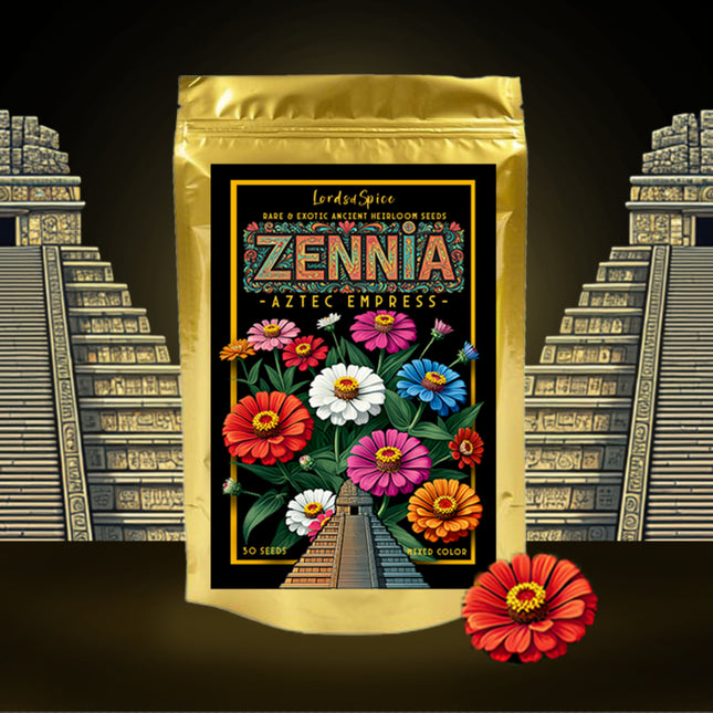 Zinnia Seeds Bulk - Giant Mix - Aztec Empress - Tall Majestic Many Colors - USA